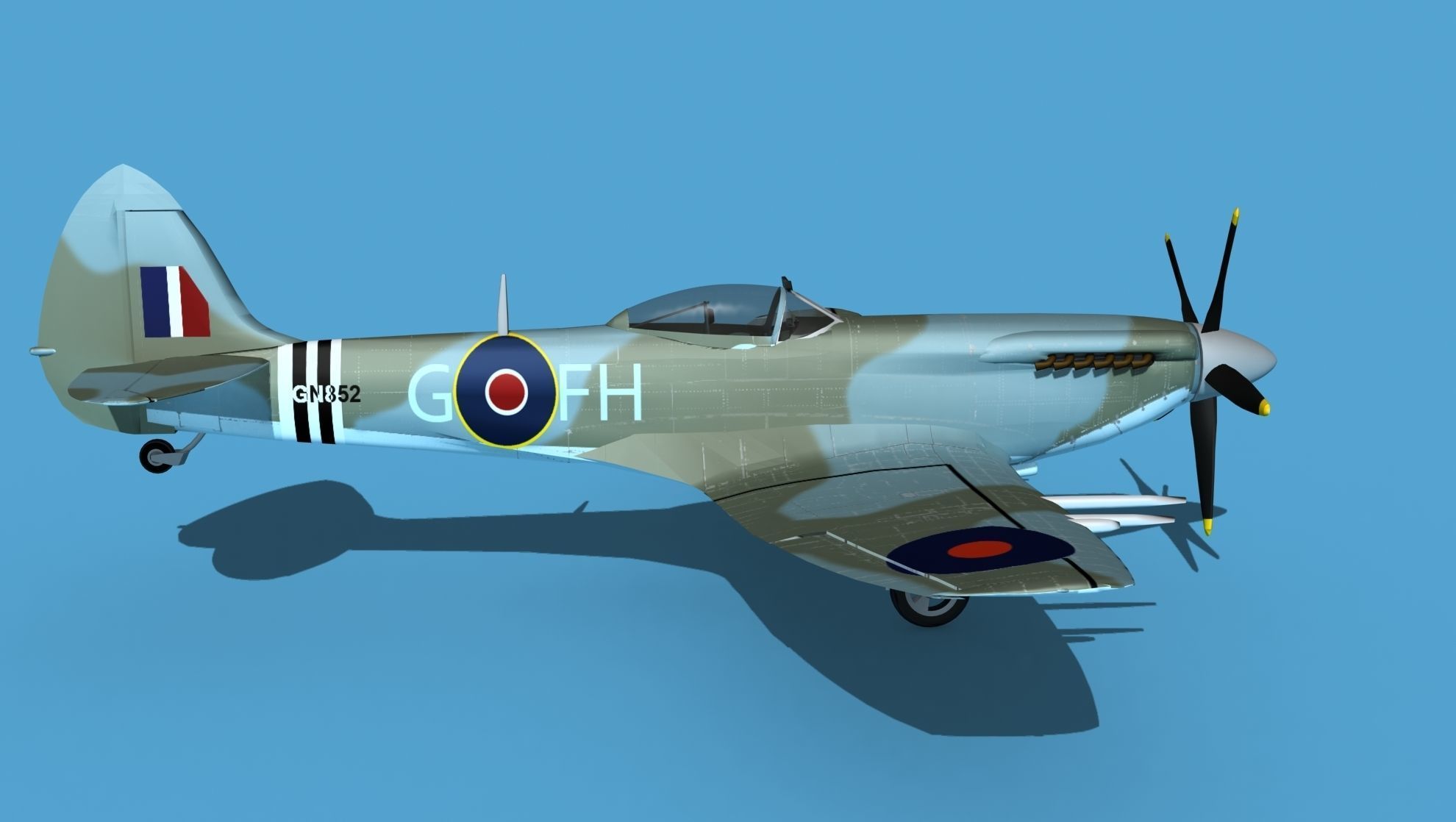 Supermarine Spitfire Mk XVIII V04 3D model_4