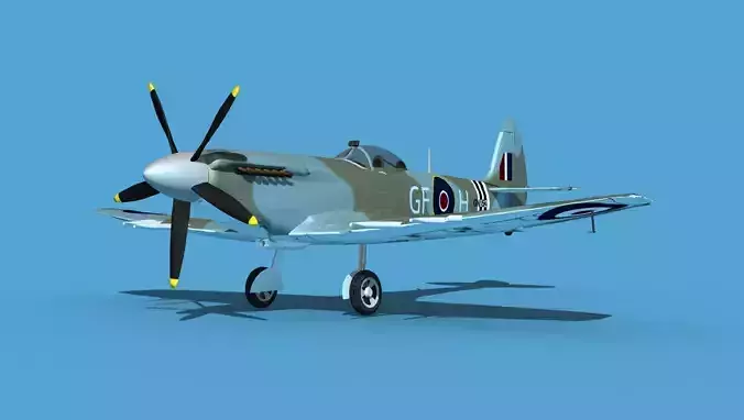 Supermarine Spitfire Mk XVIII V04 3D model