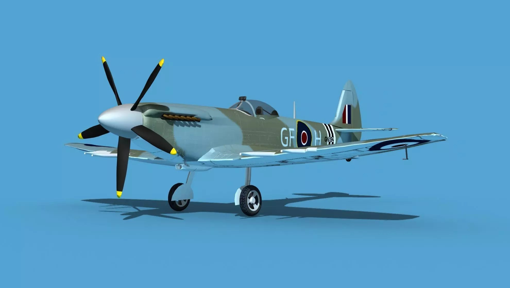 Supermarine Spitfire Mk XVIII V04 3D model_0