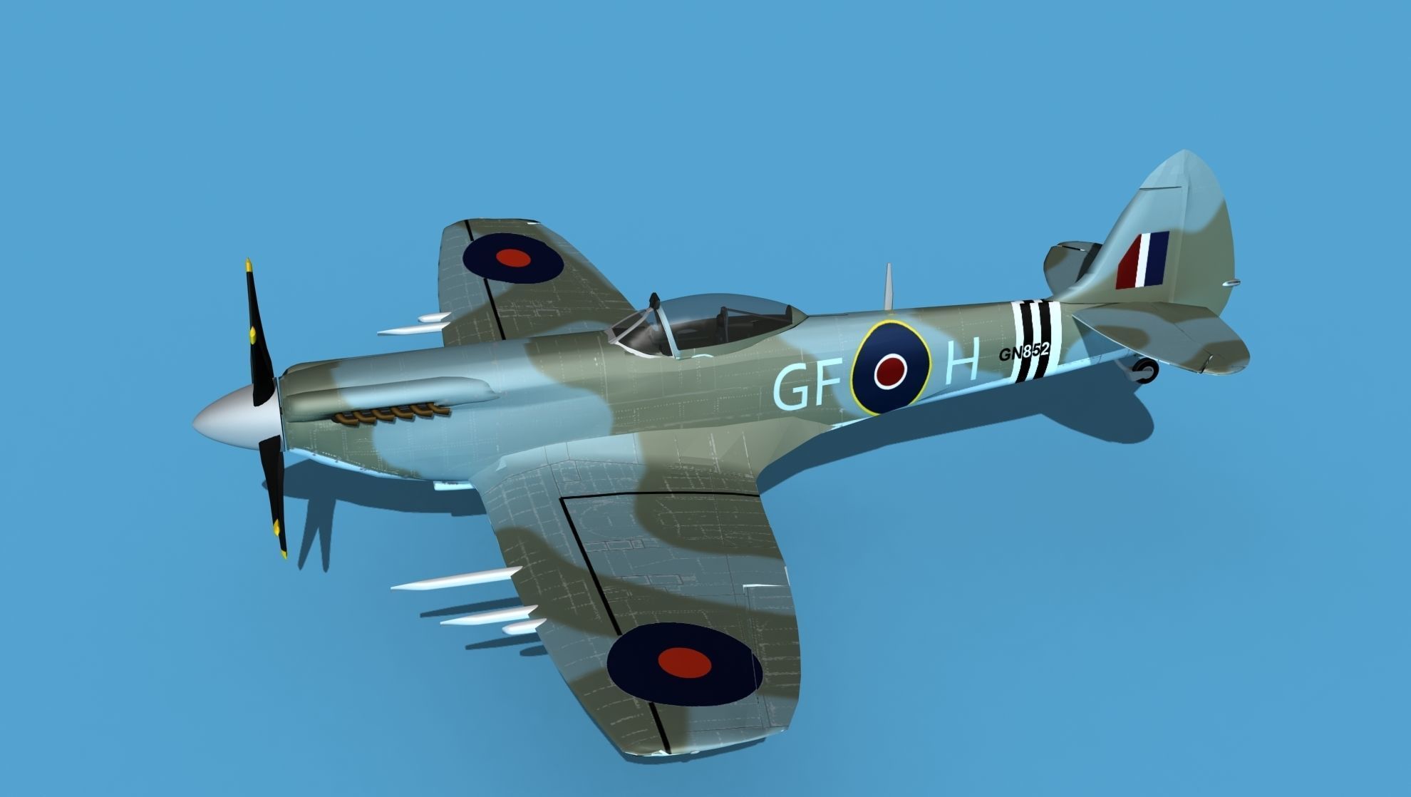 Supermarine Spitfire Mk XVIII V04 3D model_9