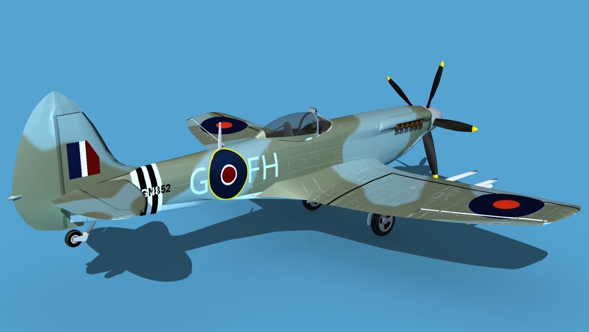 Supermarine Spitfire Mk XVIII V04 3D model_5