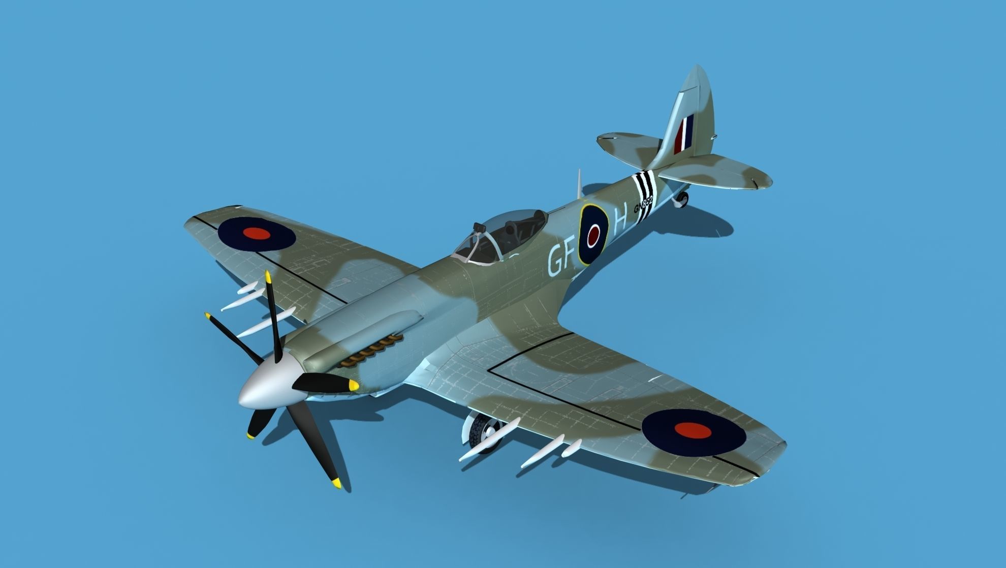 Supermarine Spitfire Mk XVIII V04 3D model_10