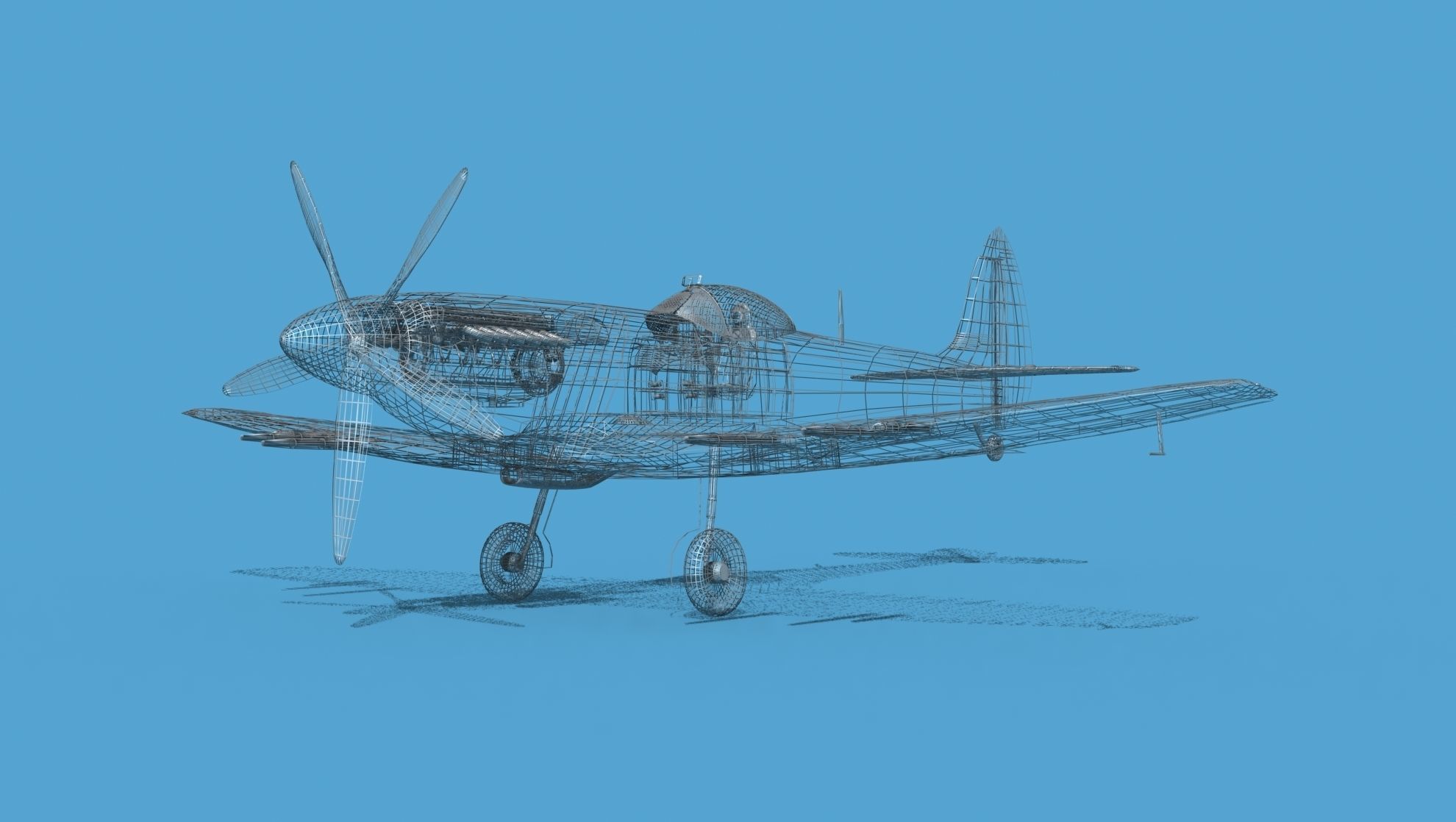 Supermarine Spitfire Mk XVIII V04 3D model_12