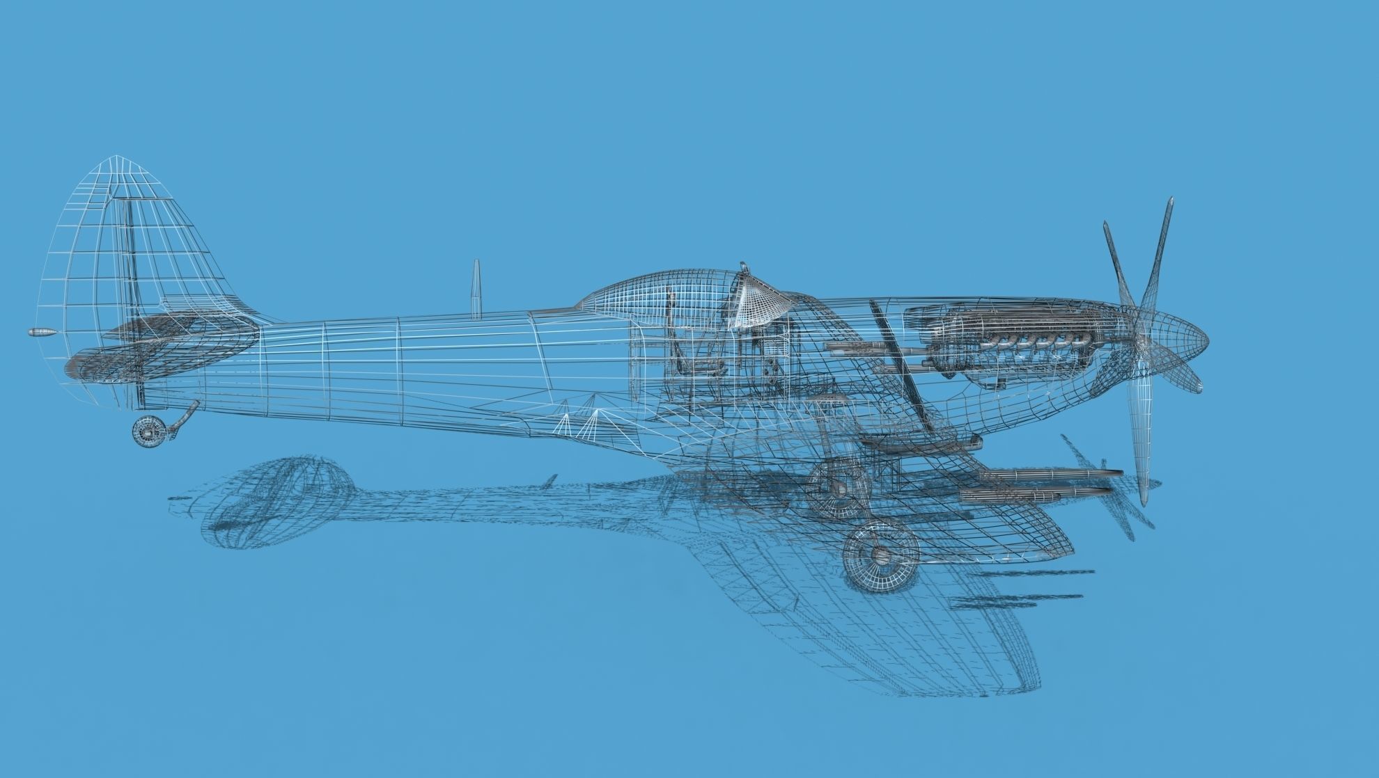 Supermarine Spitfire Mk XVIII V04 3D model_14