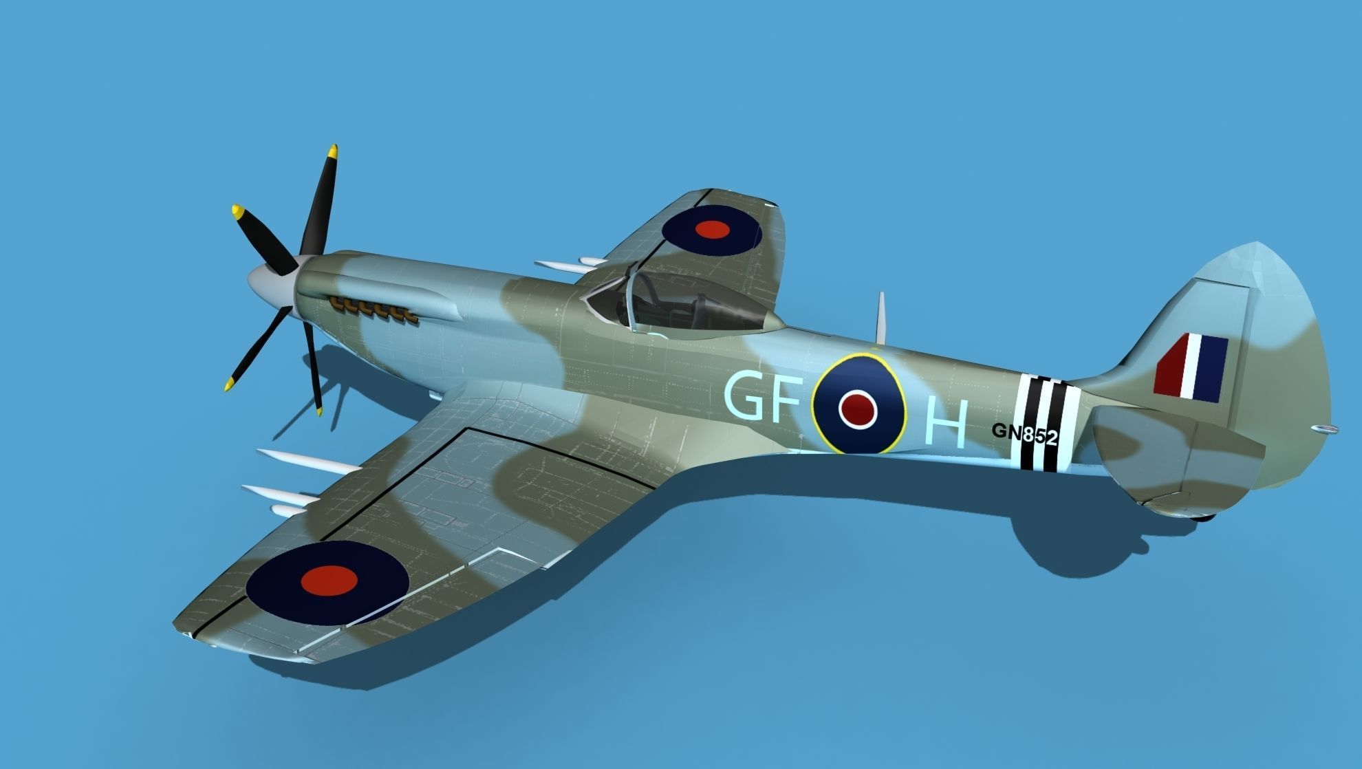 Supermarine Spitfire Mk XVIII V04 3D model_8