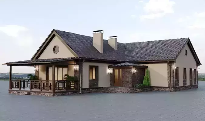 House with patio and porch
