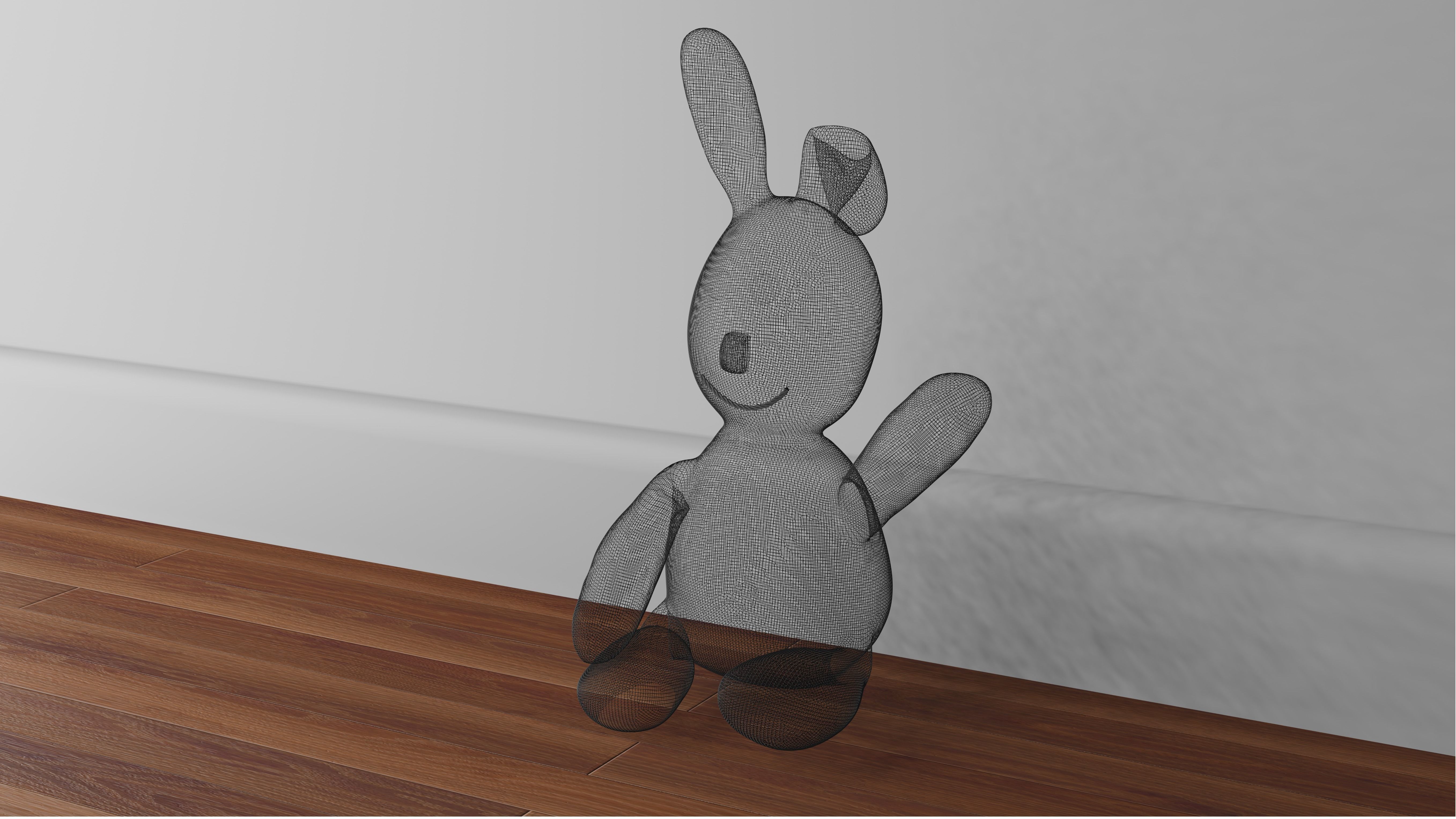 Cuddle Bunny Pet Puppet 3D model_3