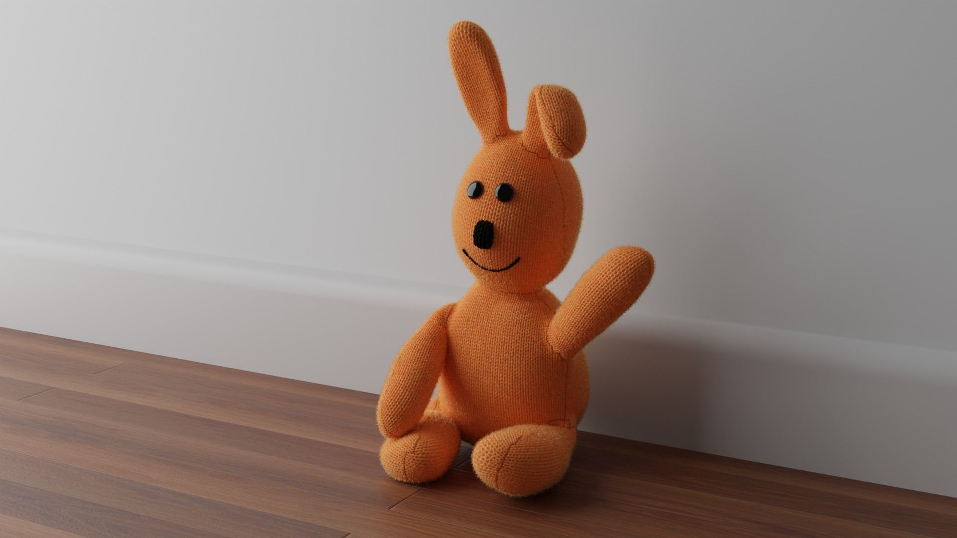Cuddle Bunny Pet Puppet 3D model_1