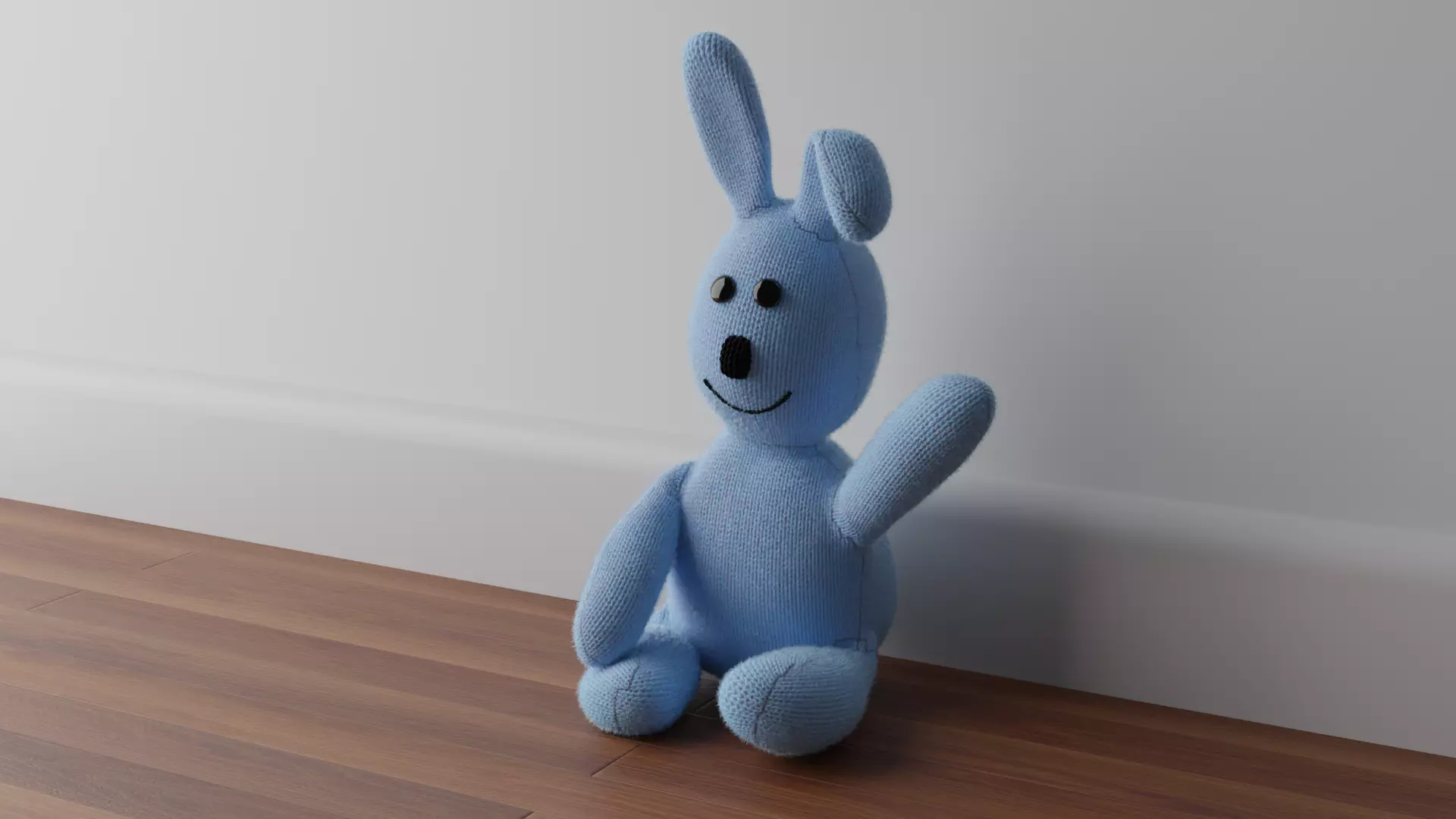 Cuddle Bunny Pet Puppet 3D model_0