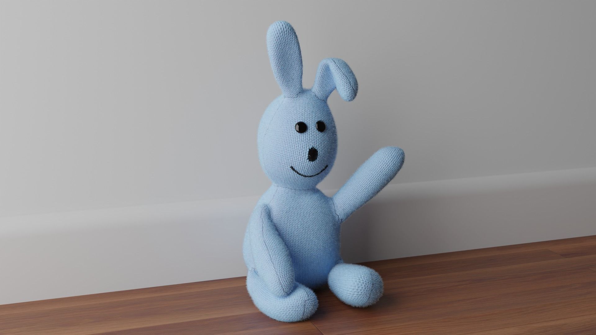 Cuddle Bunny Pet Puppet 3D model_2
