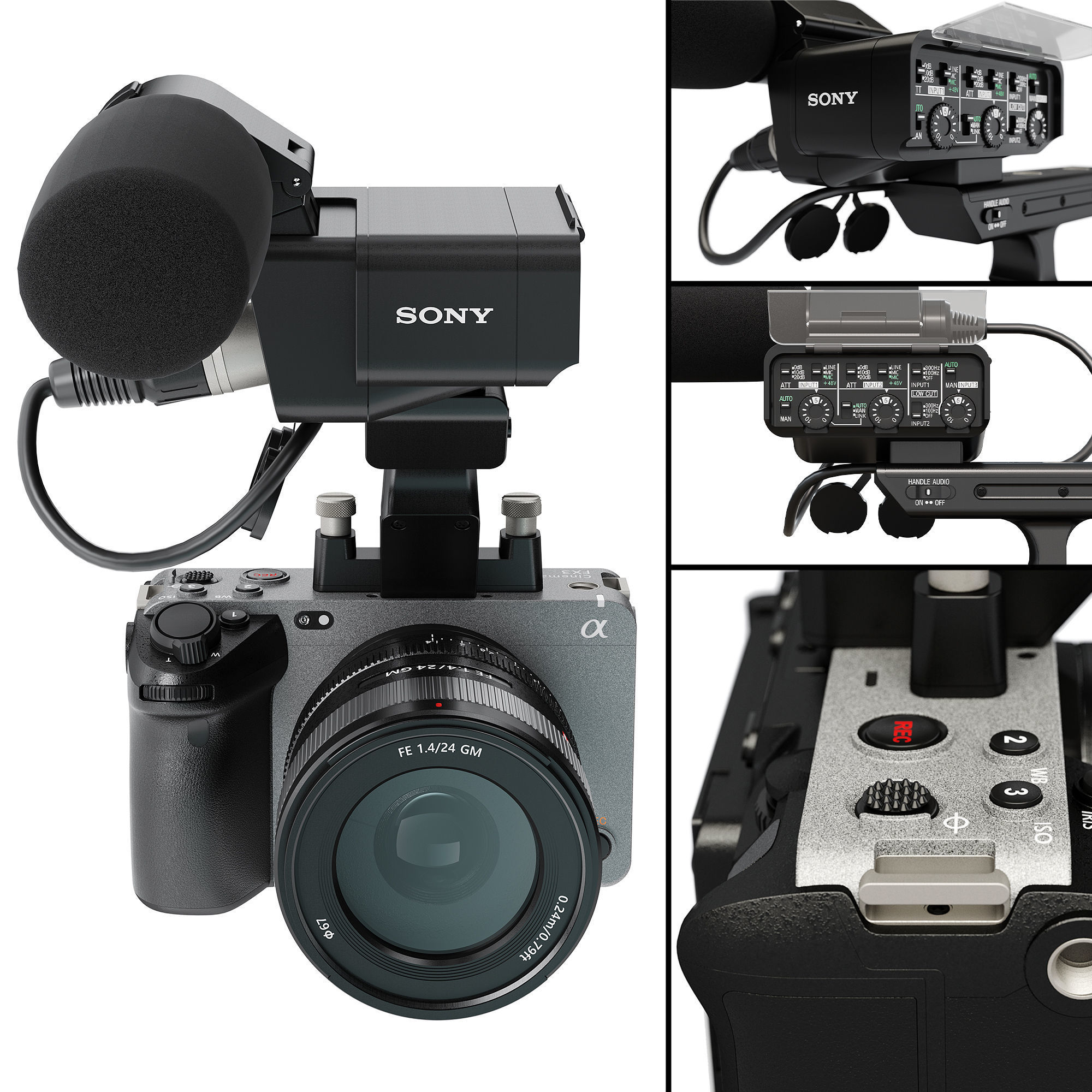 Sony FX3 Cinema Line 3D model_2