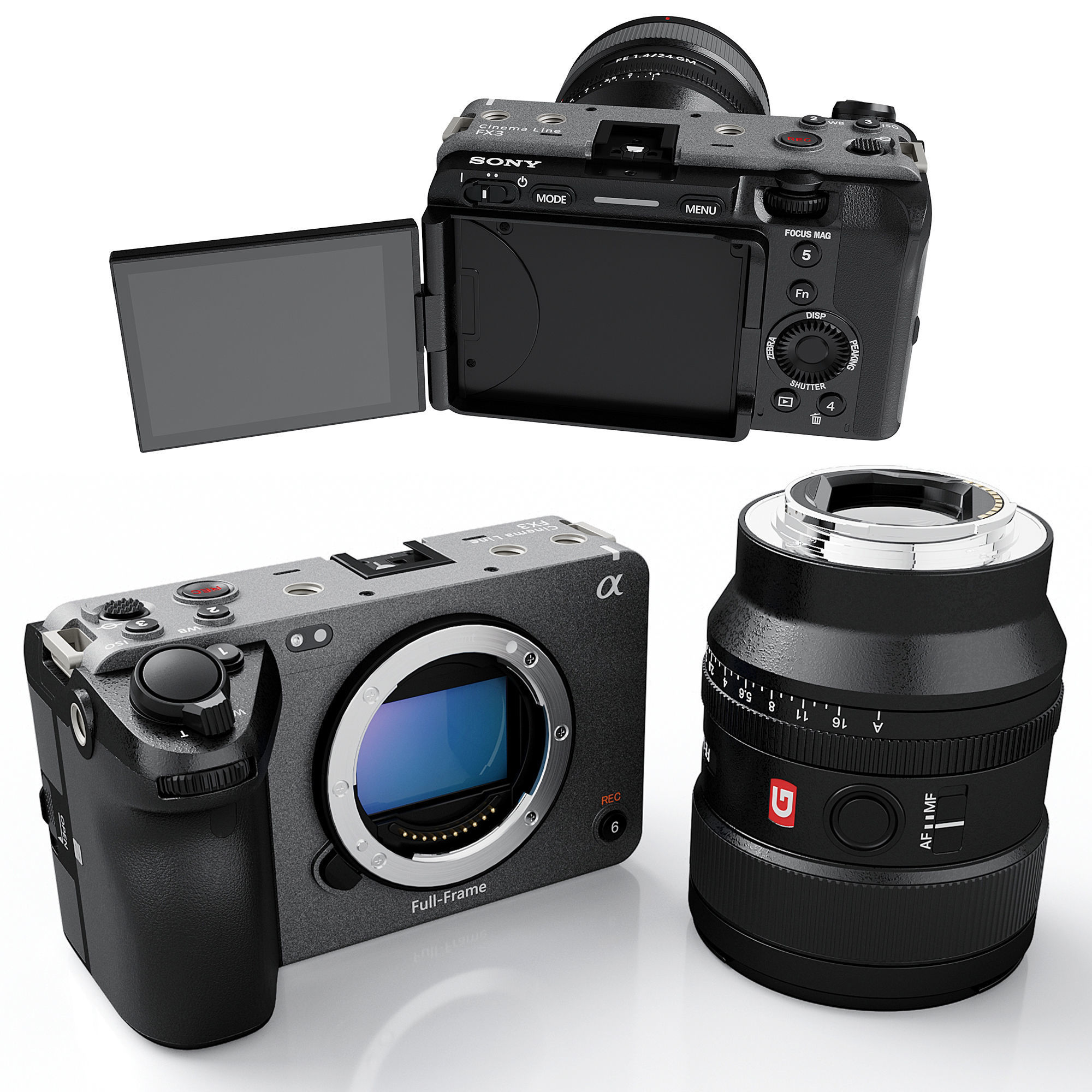 Sony FX3 Cinema Line 3D model_3