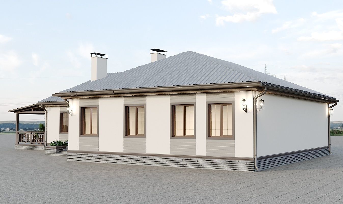 House 2 with patio 3D model_1