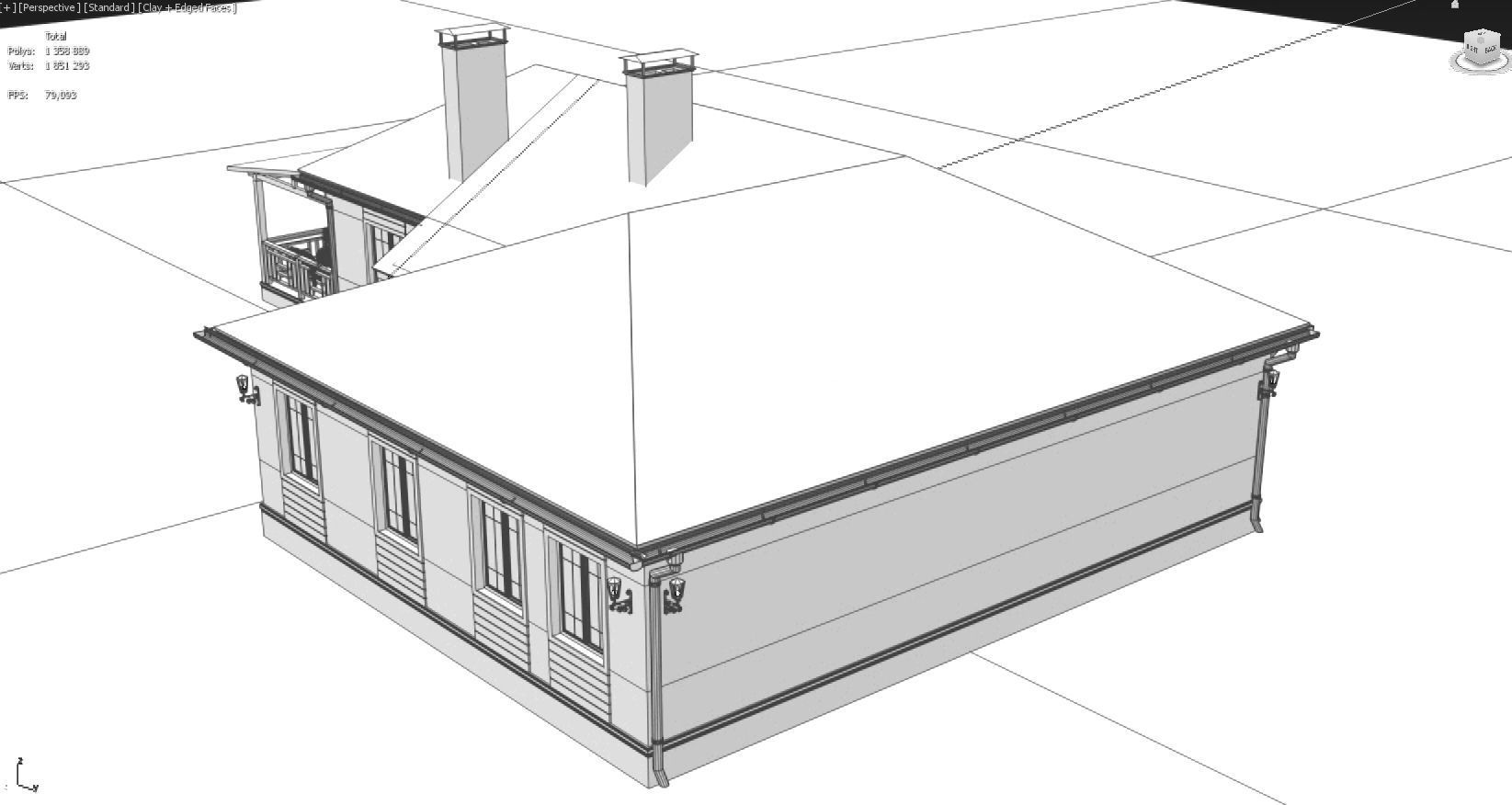 House 2 with patio 3D model_5