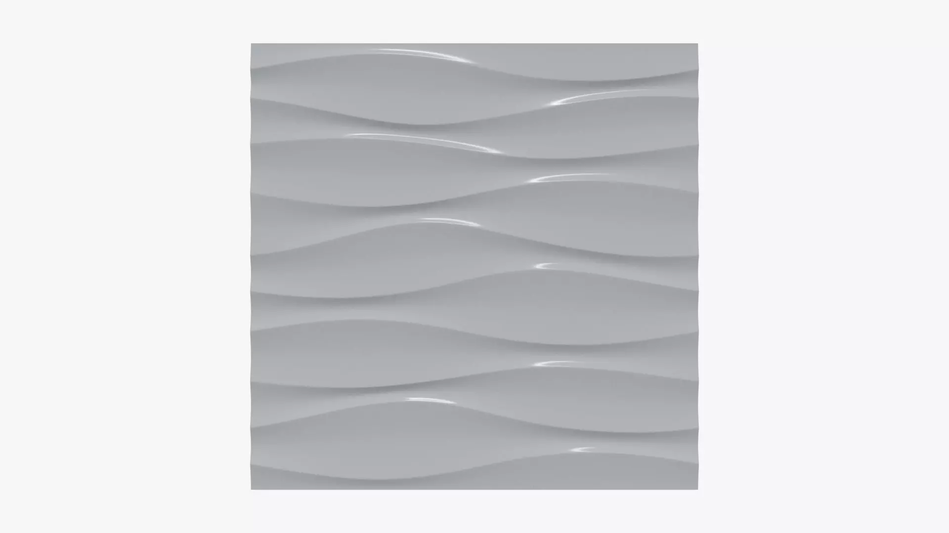 Decorative seamless Wall Panel Waves 3D print model_0