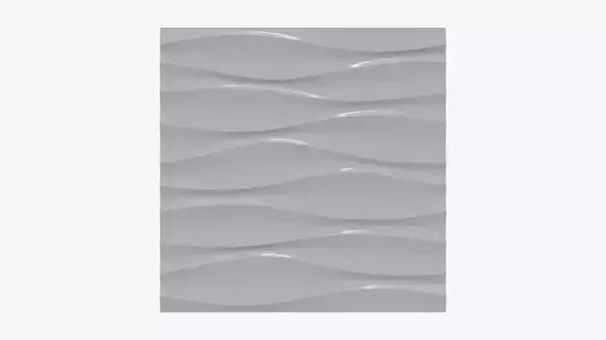 Decorative seamless Wall Panel Waves 3D print model