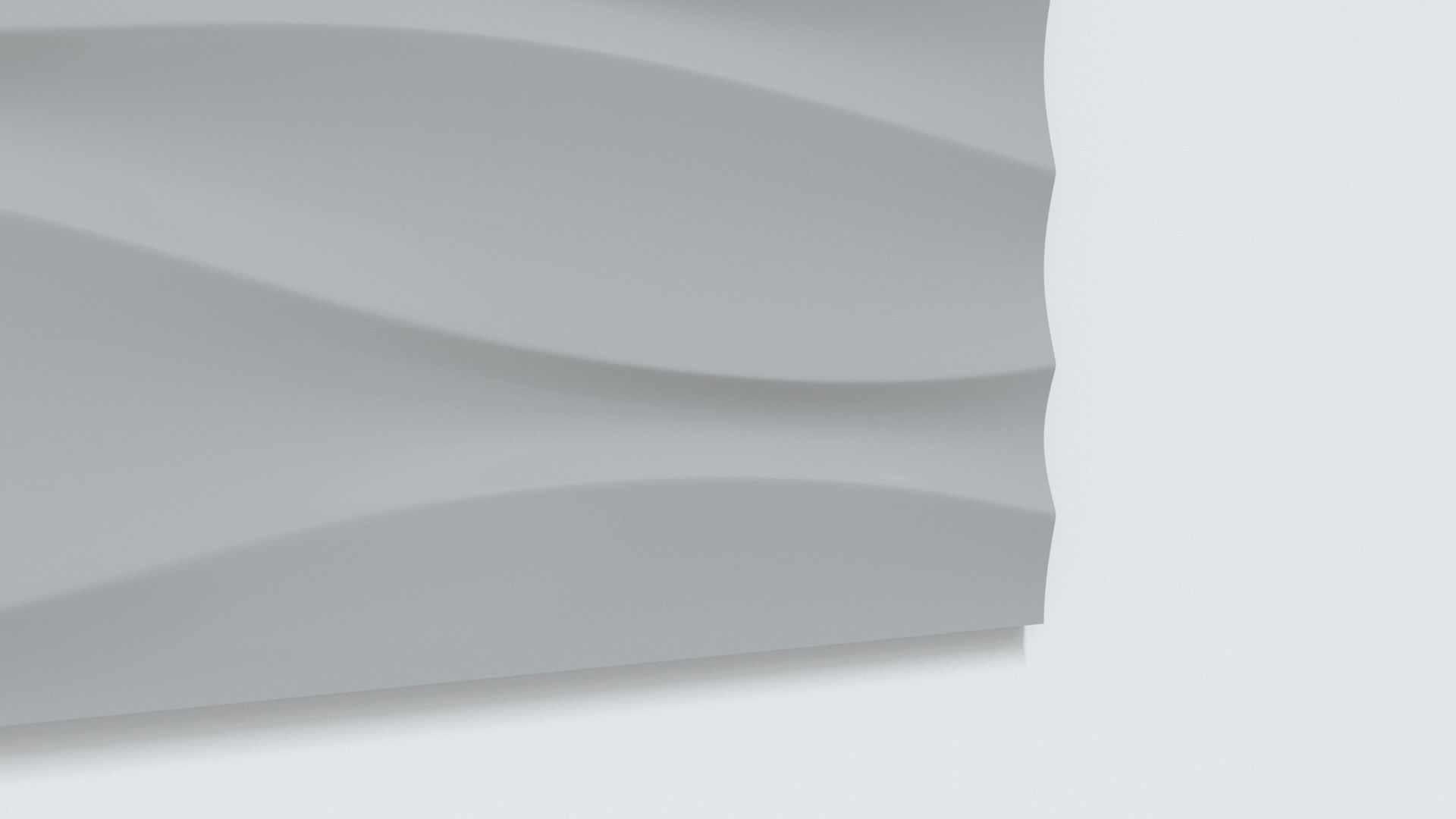 Decorative seamless Wall Panel Waves 3D print model_5
