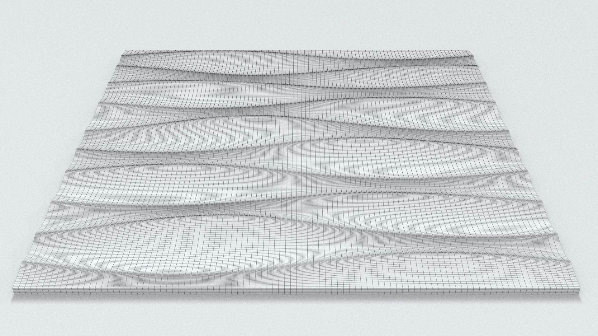 Decorative seamless Wall Panel Waves 3D print model_4