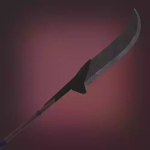 glaive PBR low-poly game ready Melee weapons cold weapons spear