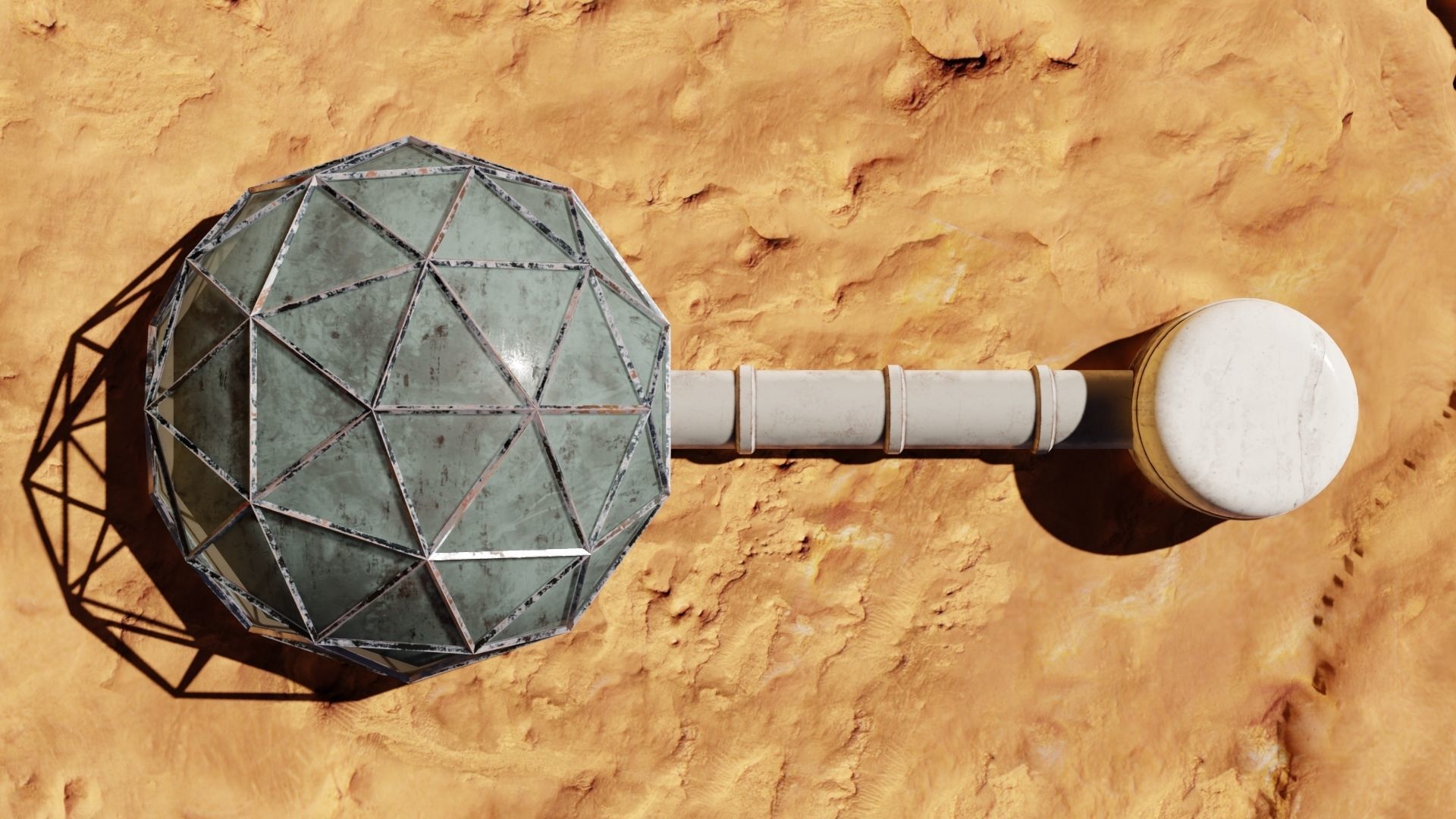 Mars base Low-poly 3D model_13