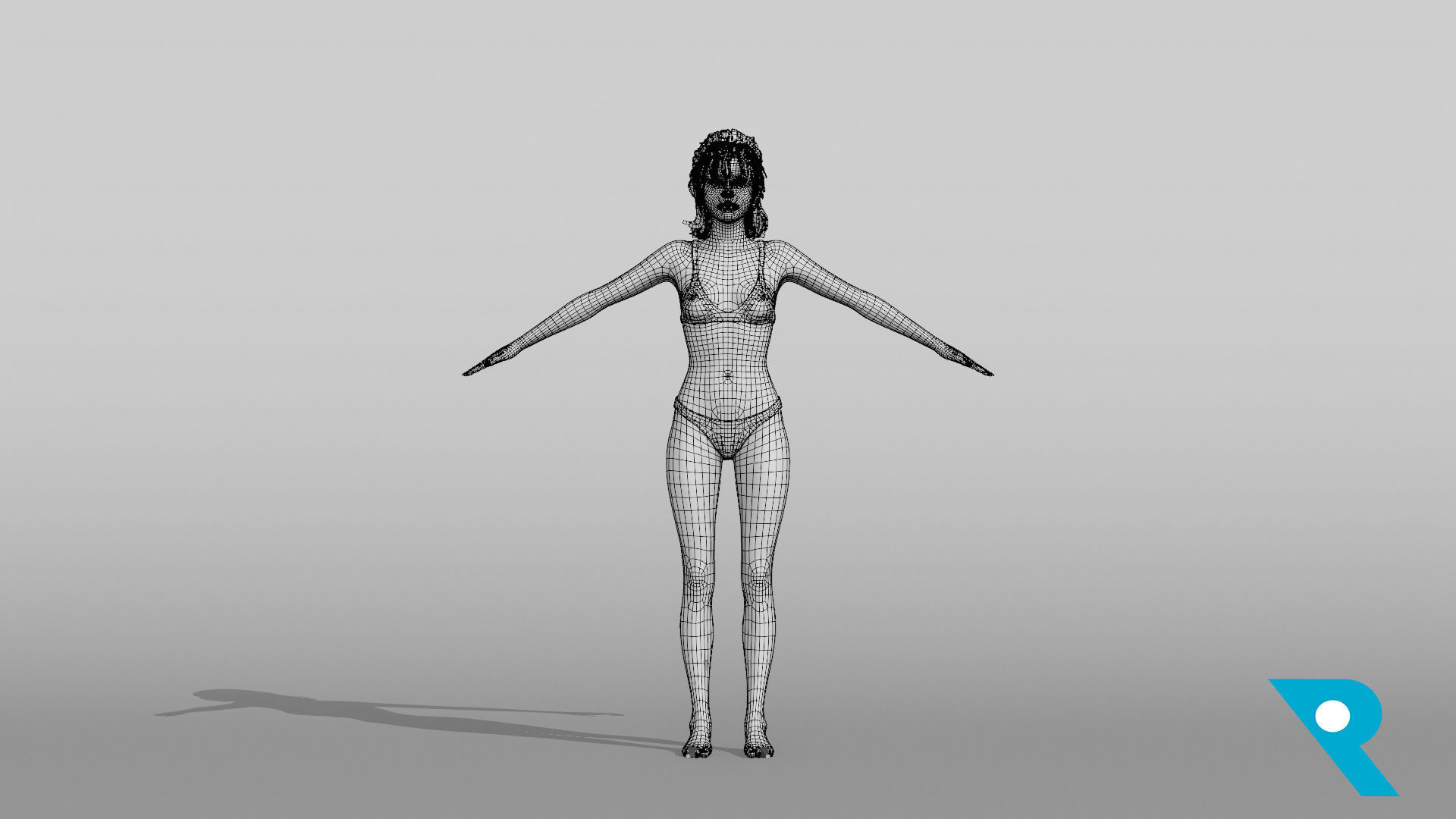 Realistic Female Character - Ching 3D model_9