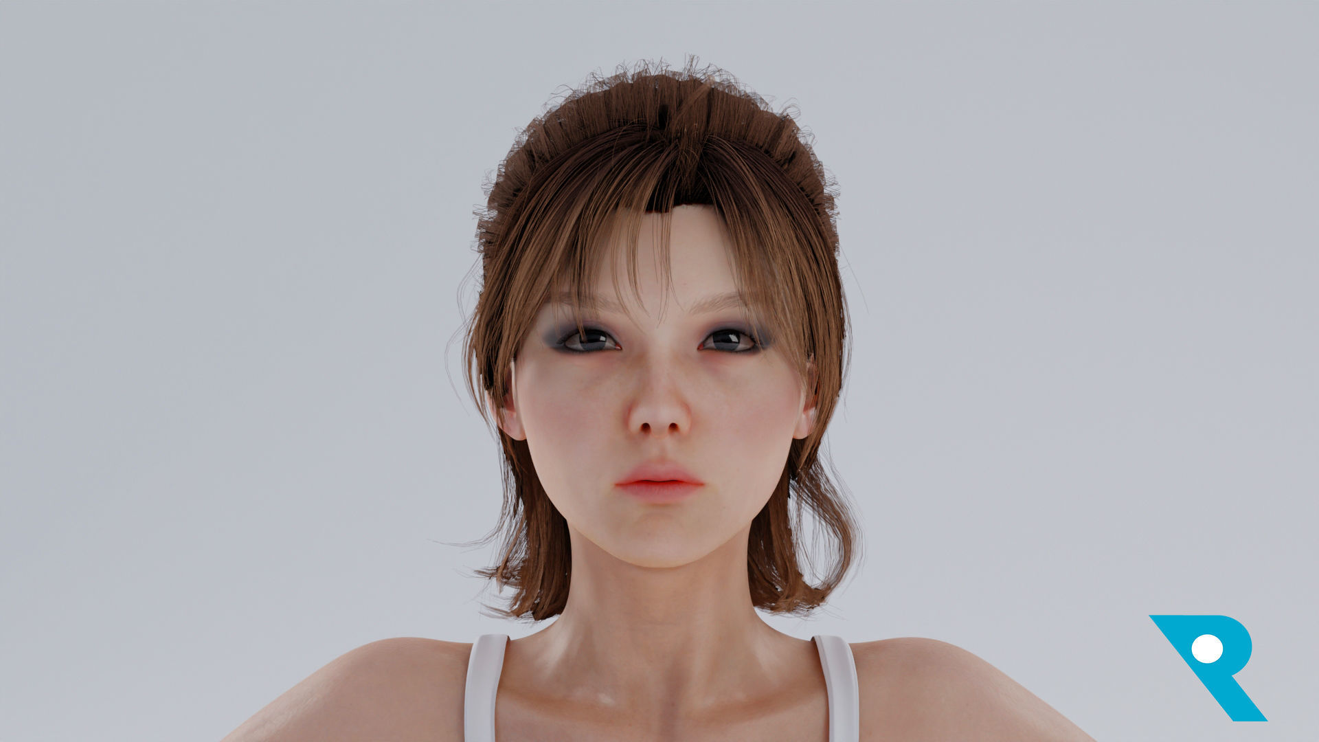 Realistic Female Character - Ching 3D model_13