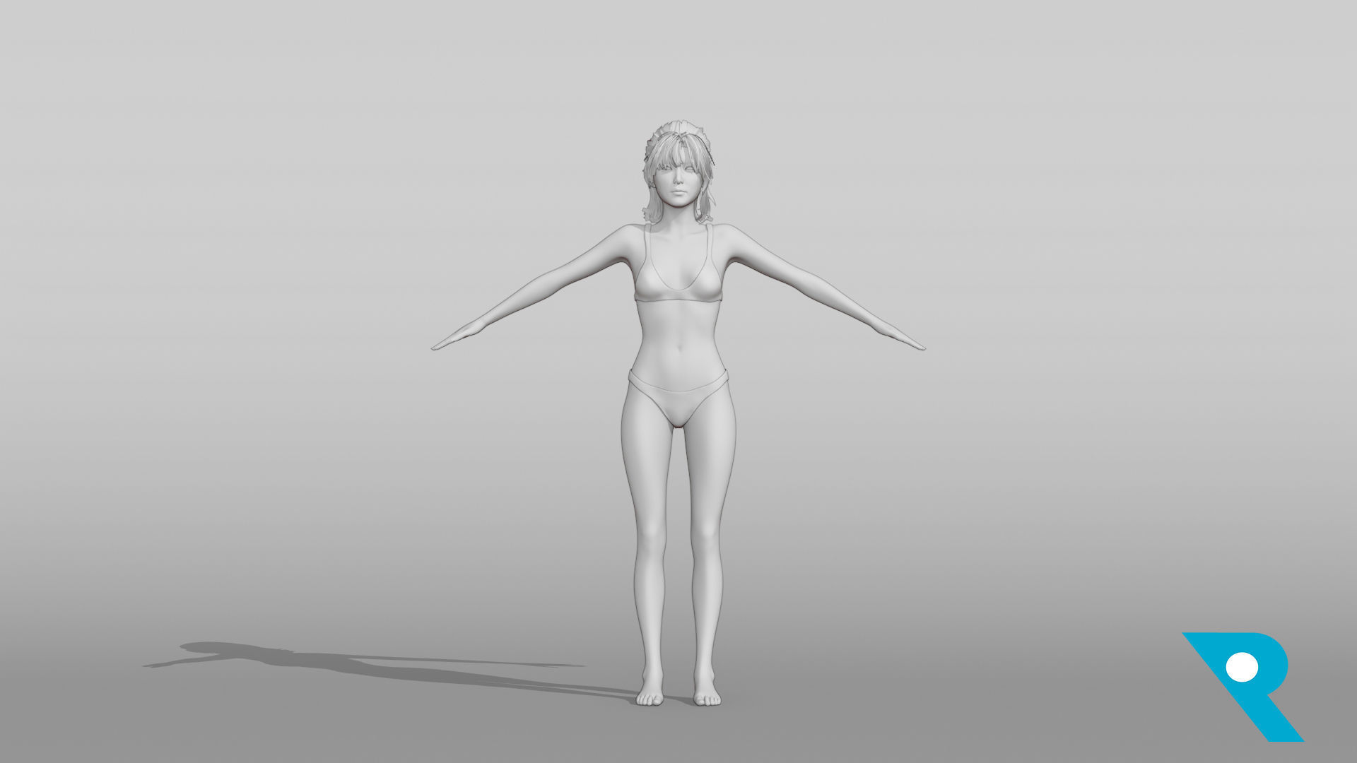 Realistic Female Character - Ching 3D model_5