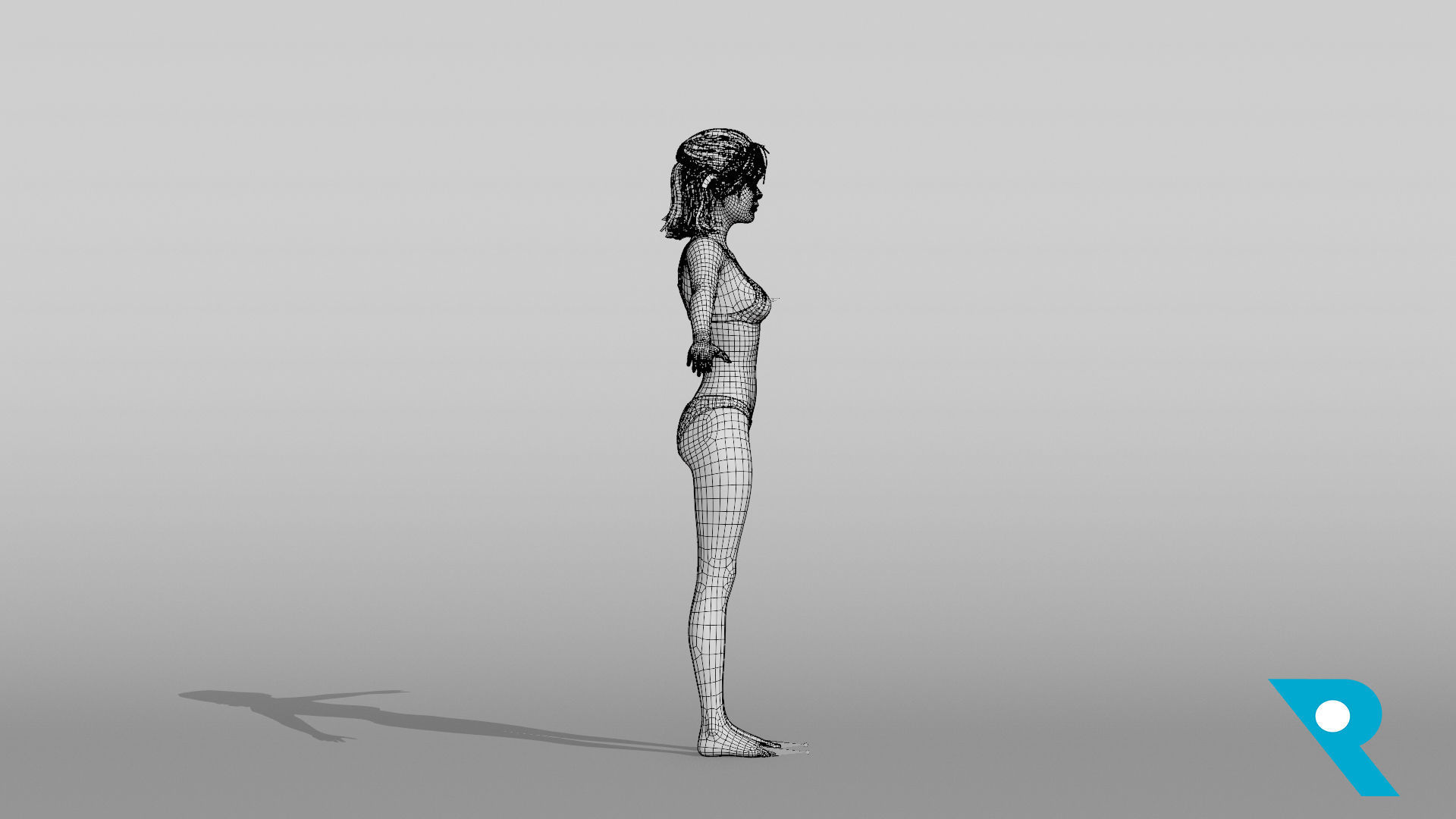 Realistic Female Character - Ching 3D model_11