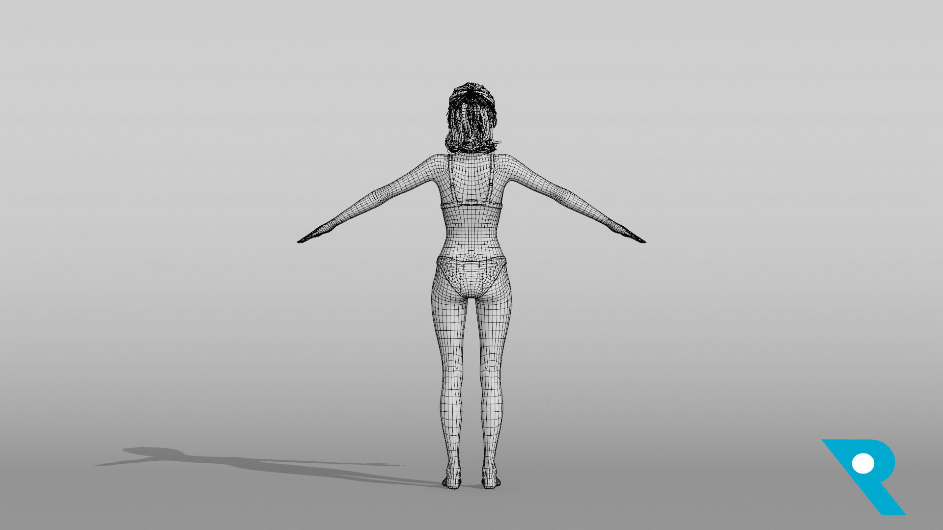 Realistic Female Character - Ching 3D model_10