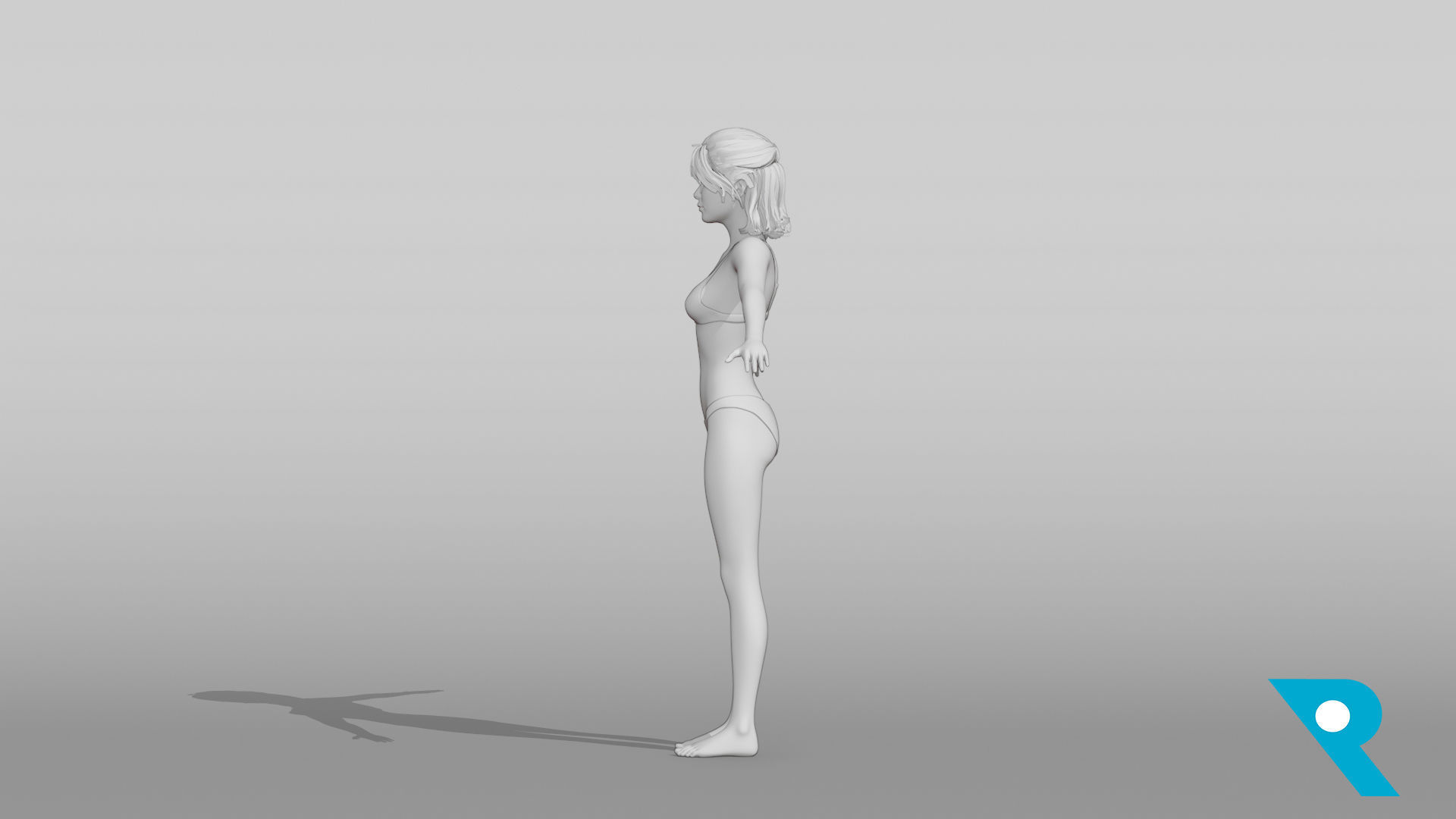 Realistic Female Character - Ching 3D model_8