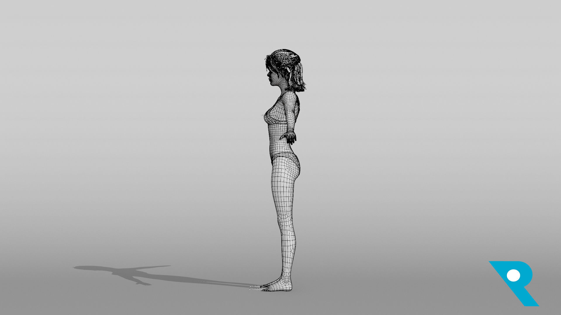 Realistic Female Character - Ching 3D model_12
