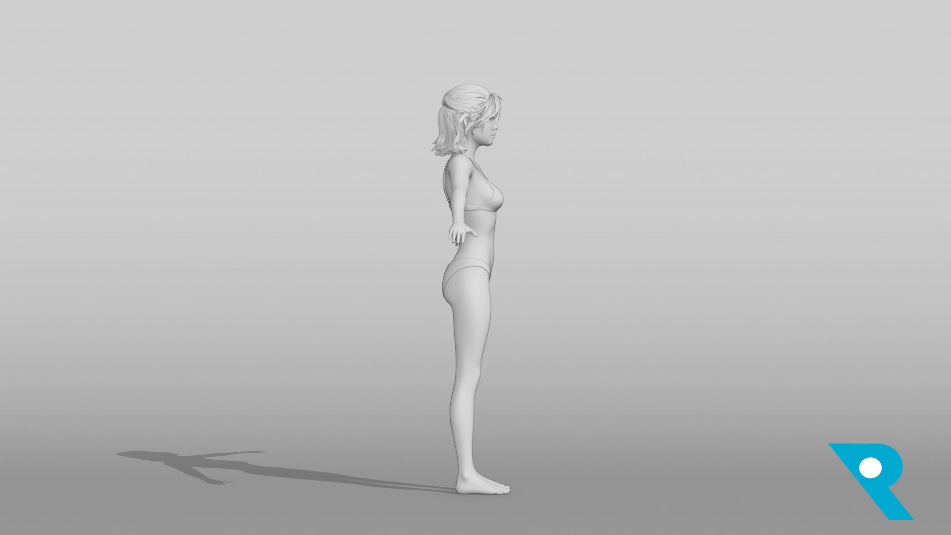 Realistic Female Character - Ching 3D model_7