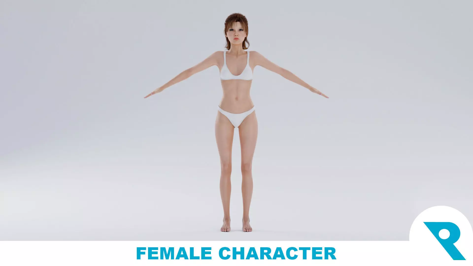 Realistic Female Character - Ching 3D model_0