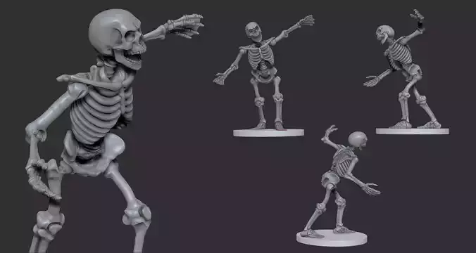 Fantasy Human Skeleton 3D print model