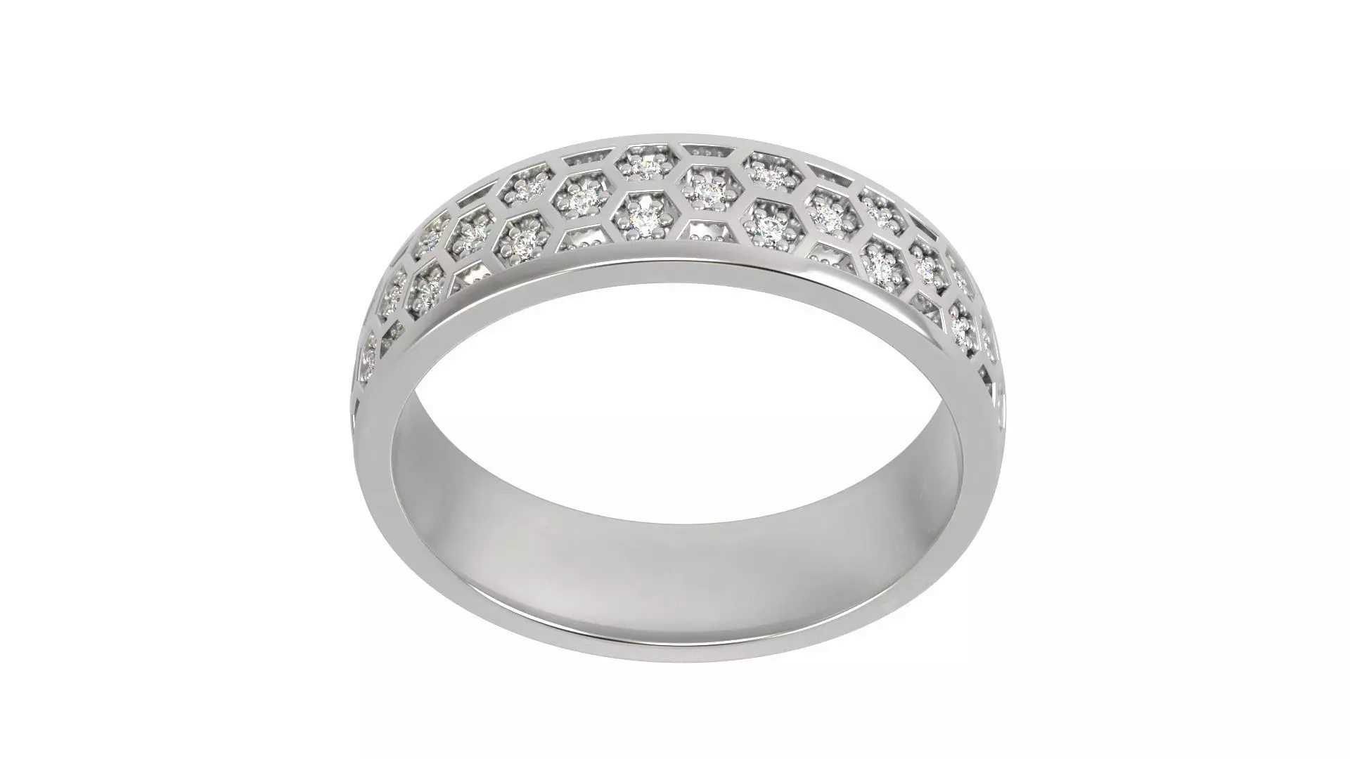 Honeycomb ring Size 5 1-2 US 3D print model