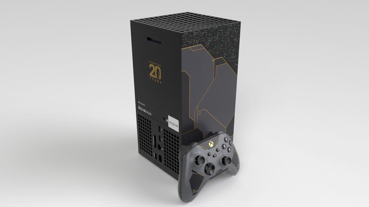 Xbox Series X Halo infinite Limited Edition Low-poly 3D model_5