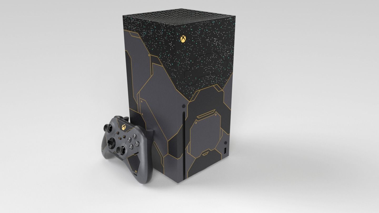 Xbox Series X Halo infinite Limited Edition Low-poly 3D model_3