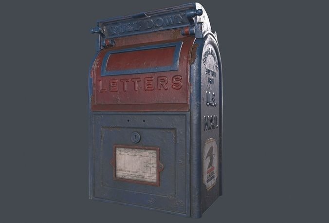 Old mailbox Free low-poly 3D model