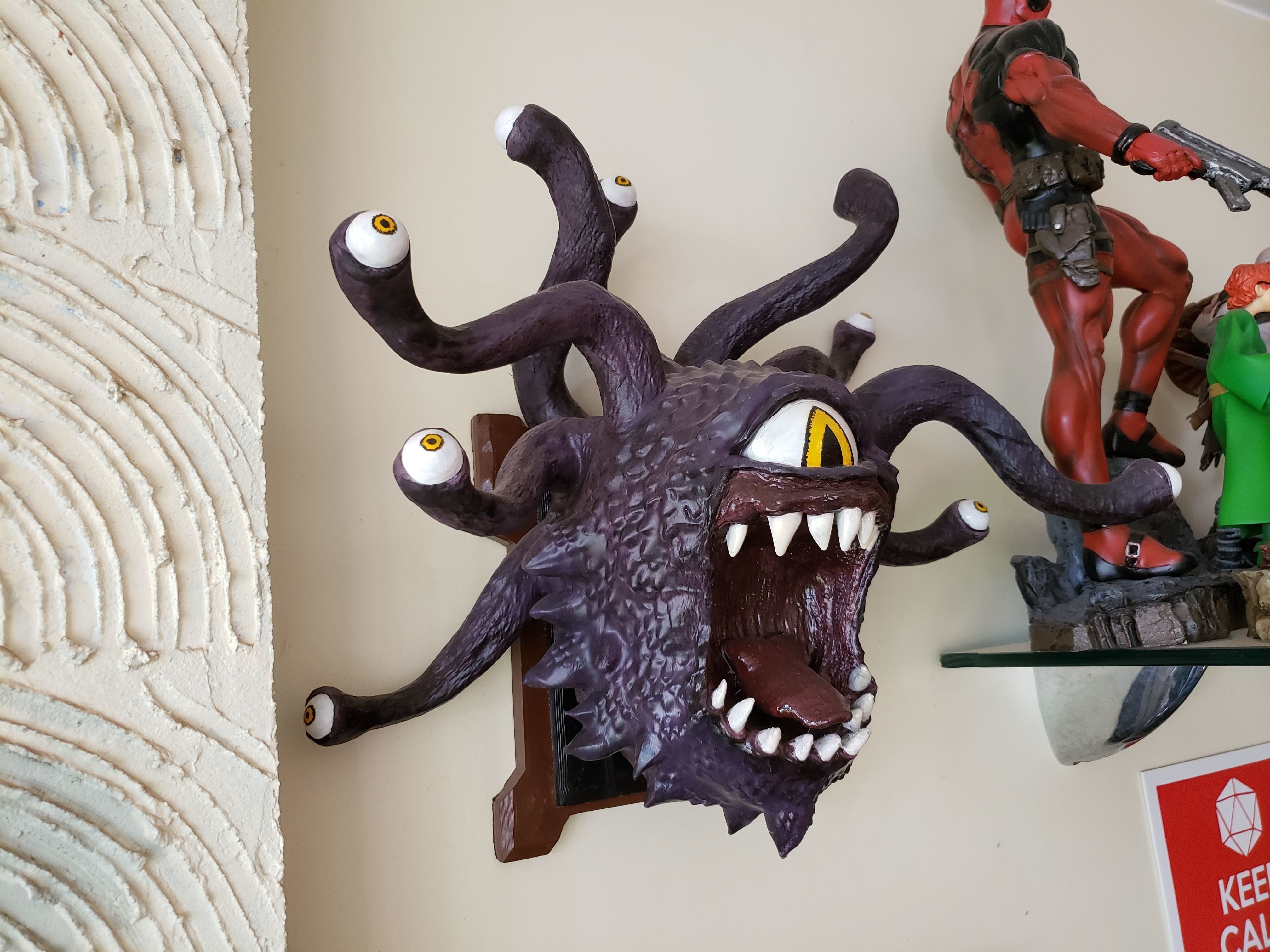 Beholder wall Trophy  3D print model_4