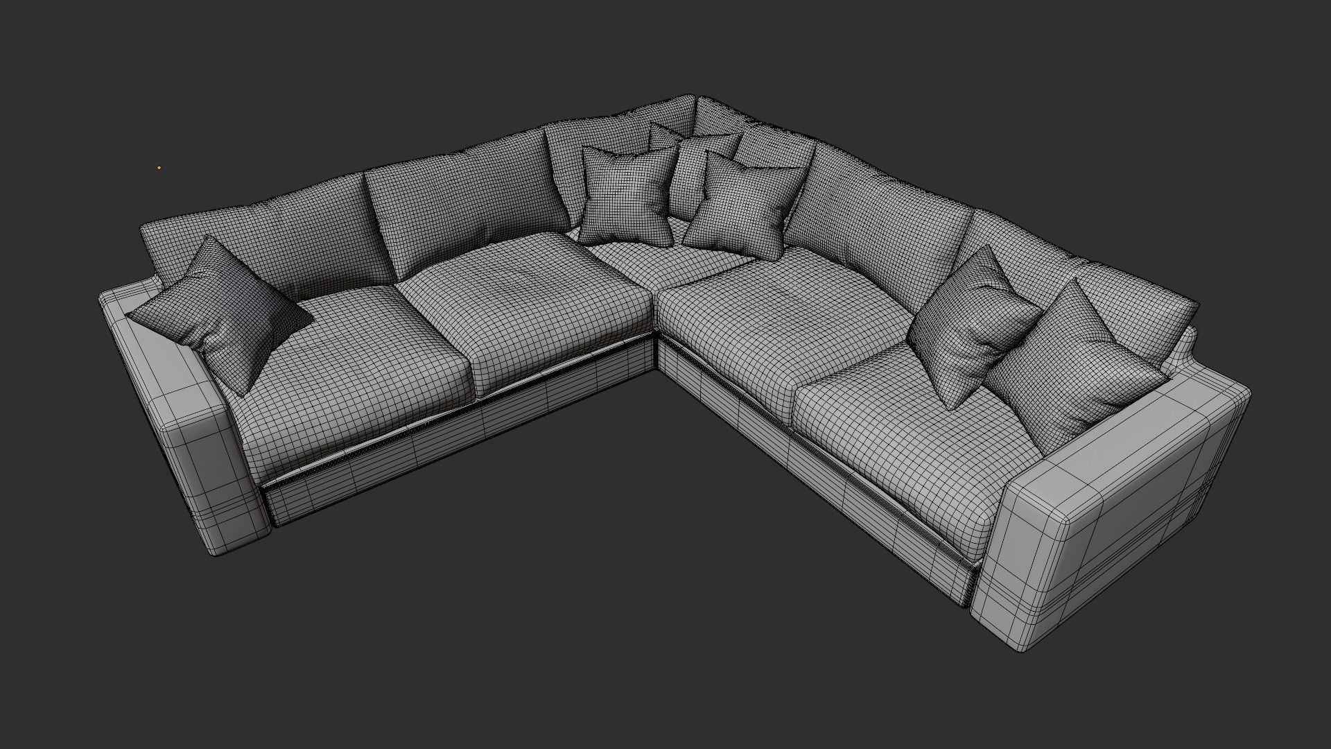 Corner sofa Free 3D model_3