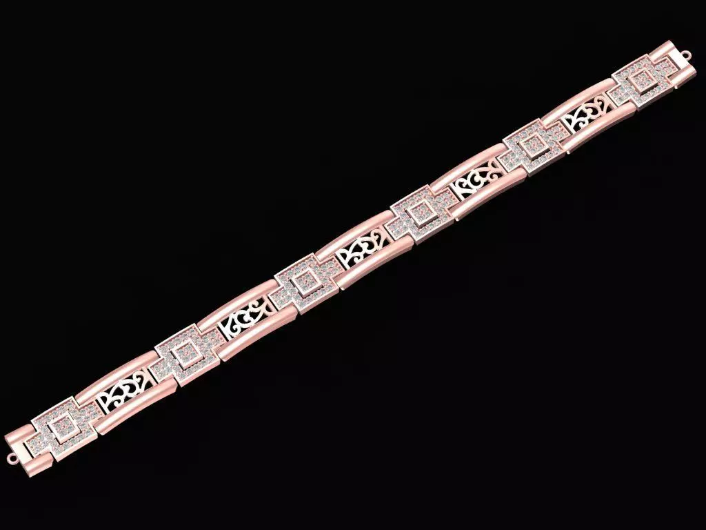 Elegant Geometric Bracelet Link Design for Jewelry Making 2559 3D print model