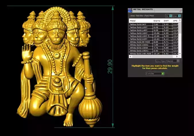 HANUMAN PANDENTS 3D print model