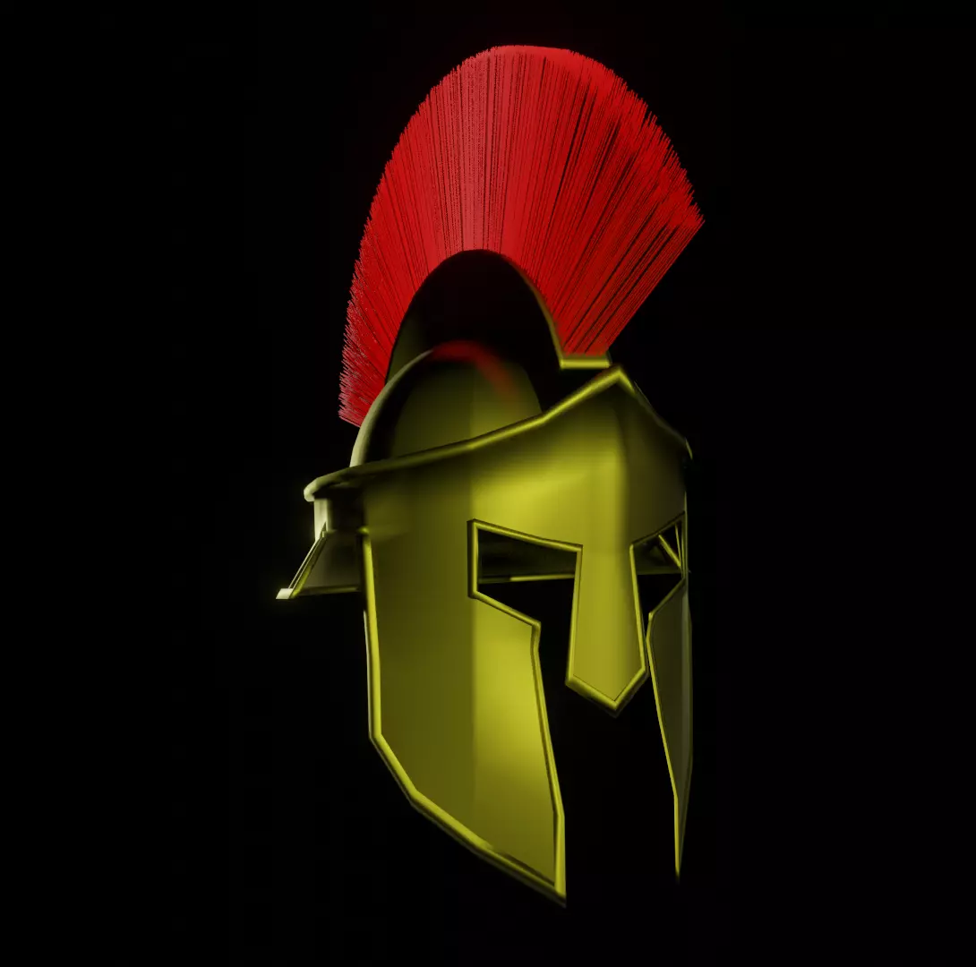 Spartan helmet 3D model_0