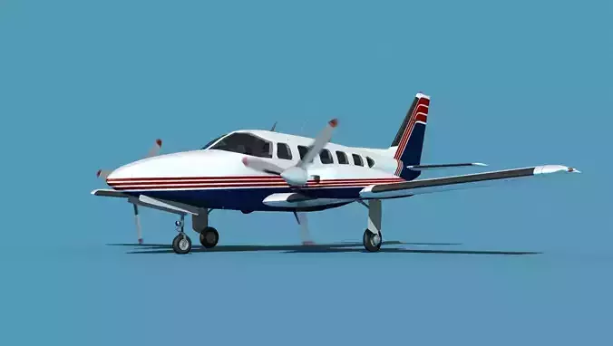Piper PA-31-350 Navajo Chieftain V05 3D model