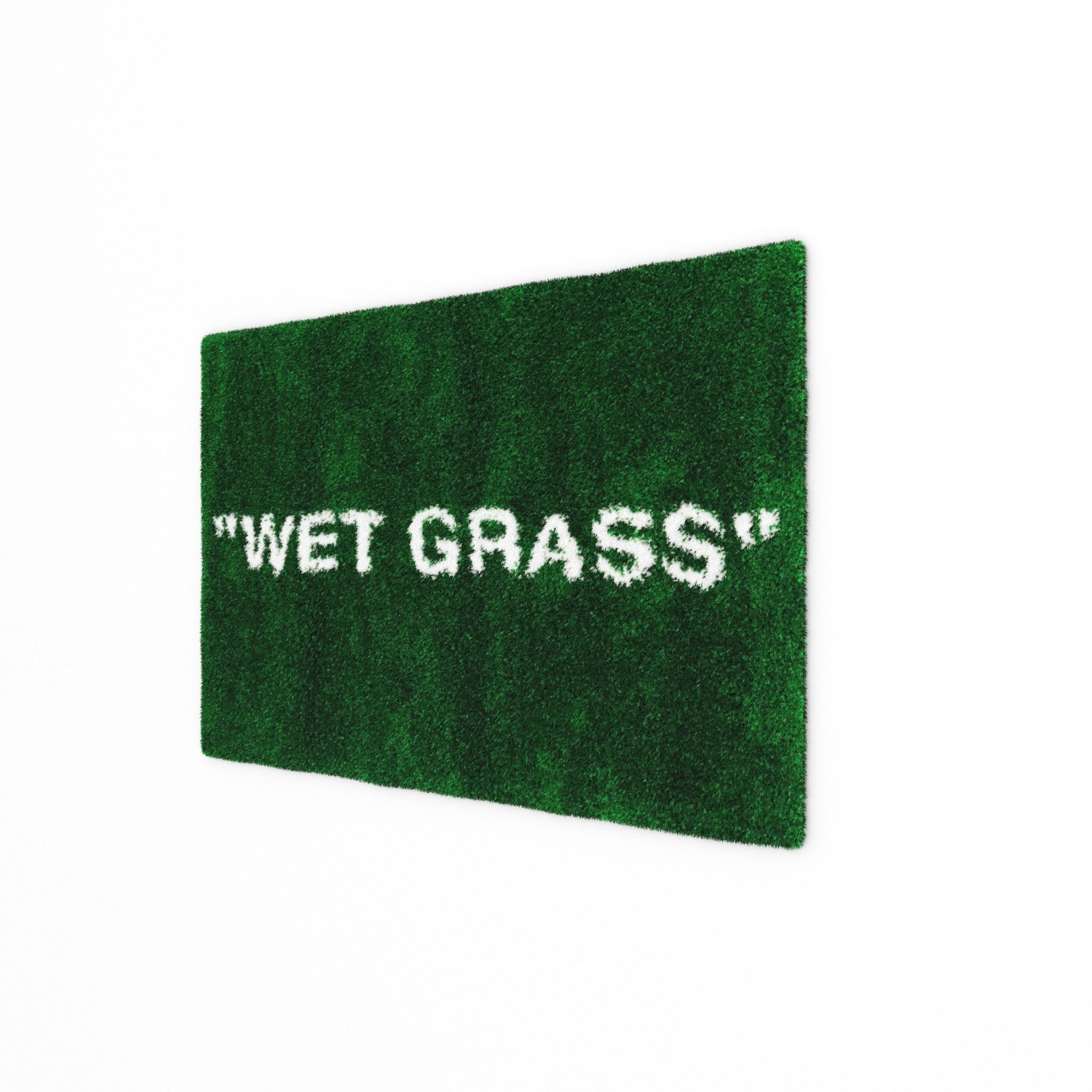 Virgil Abloh x IKEA MARKERAD WET GRASS Rug 3D model | CGTrader