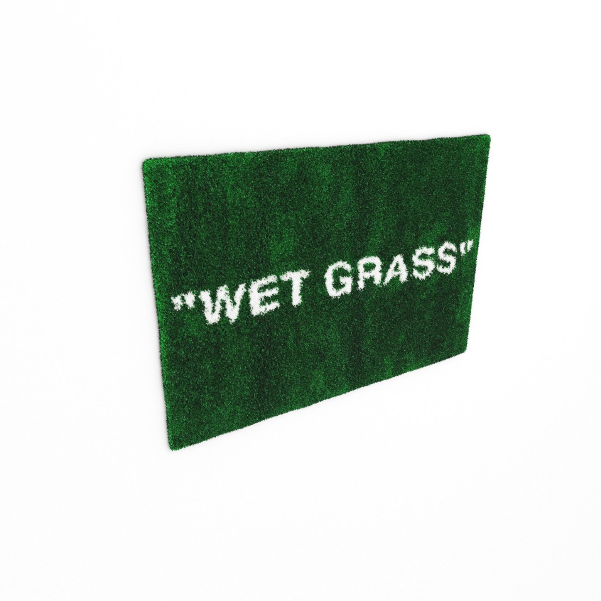 Virgil Abloh x IKEA MARKERAD WET GRASS Rug 3D model | CGTrader
