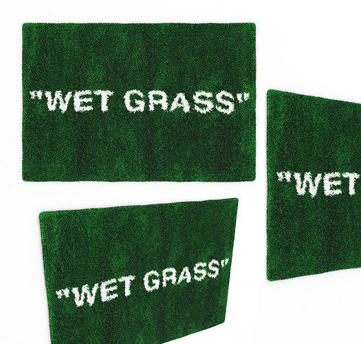 Virgil Abloh x IKEA MARKERAD WET GRASS Rug 3D model