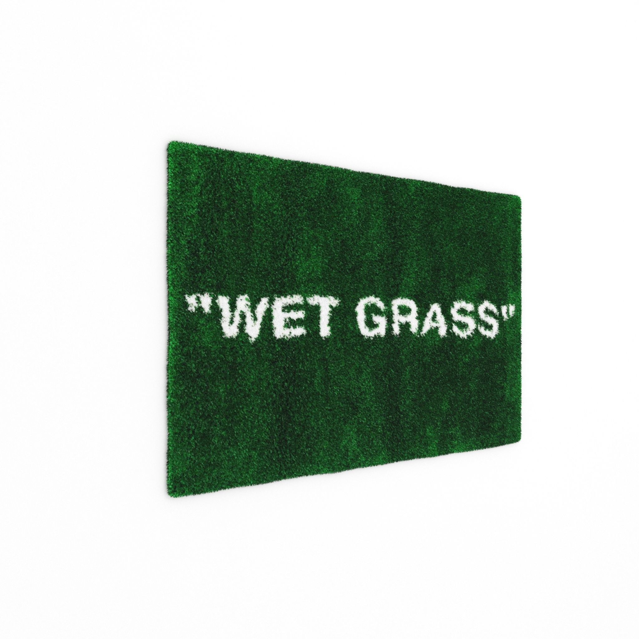 Virgil Abloh x IKEA MARKERAD WET GRASS Rug 3D model | CGTrader