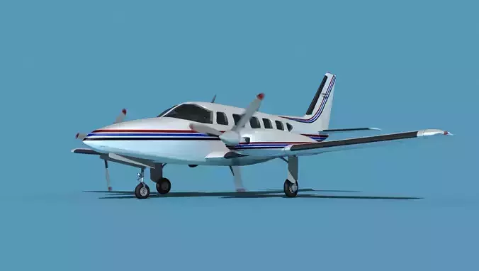 Piper PA-31-350 Navajo Chieftain V06 3D model
