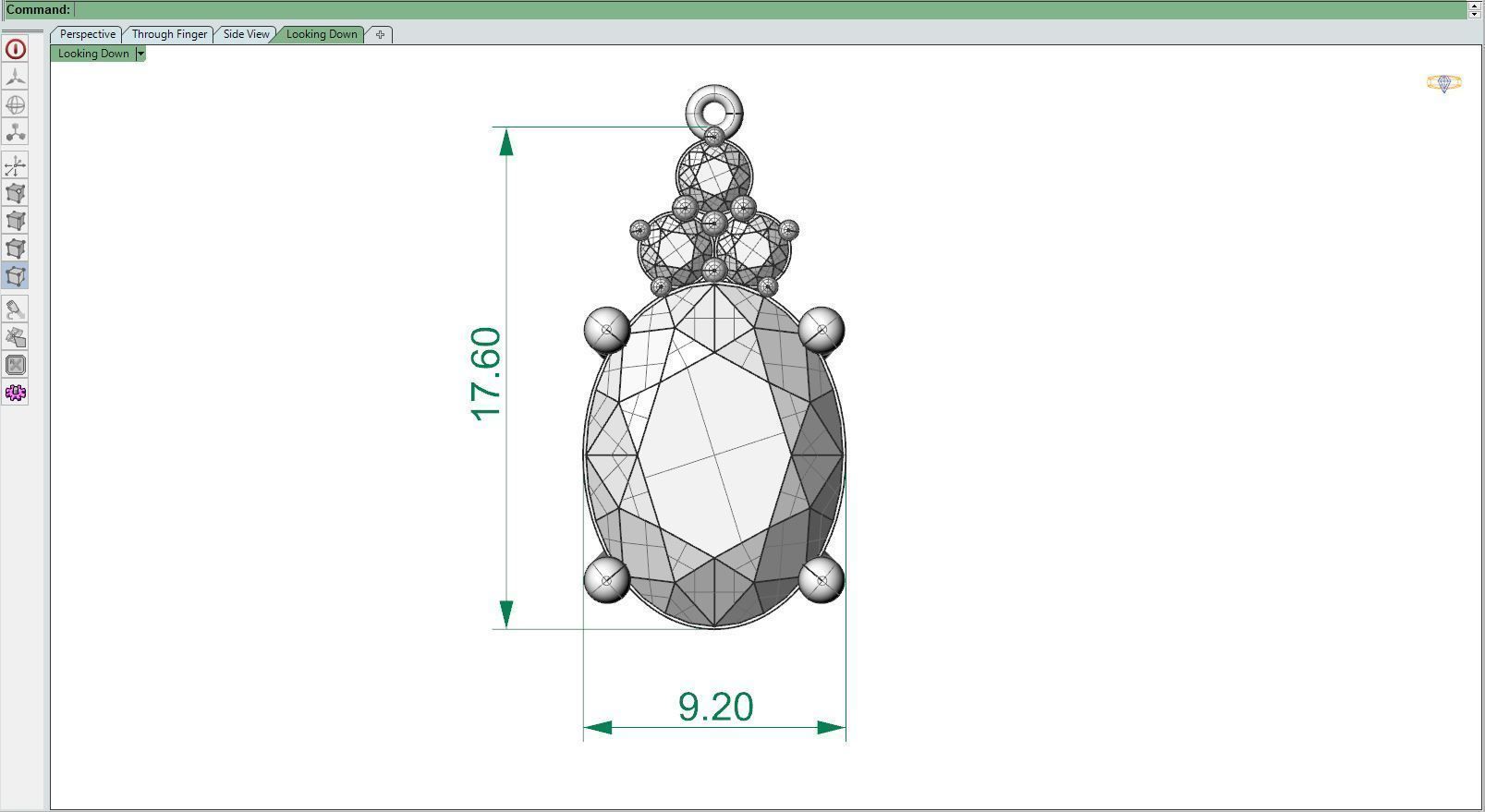 Diamond necklace 3D print model_5